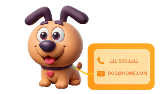 Dog microchip registration icon